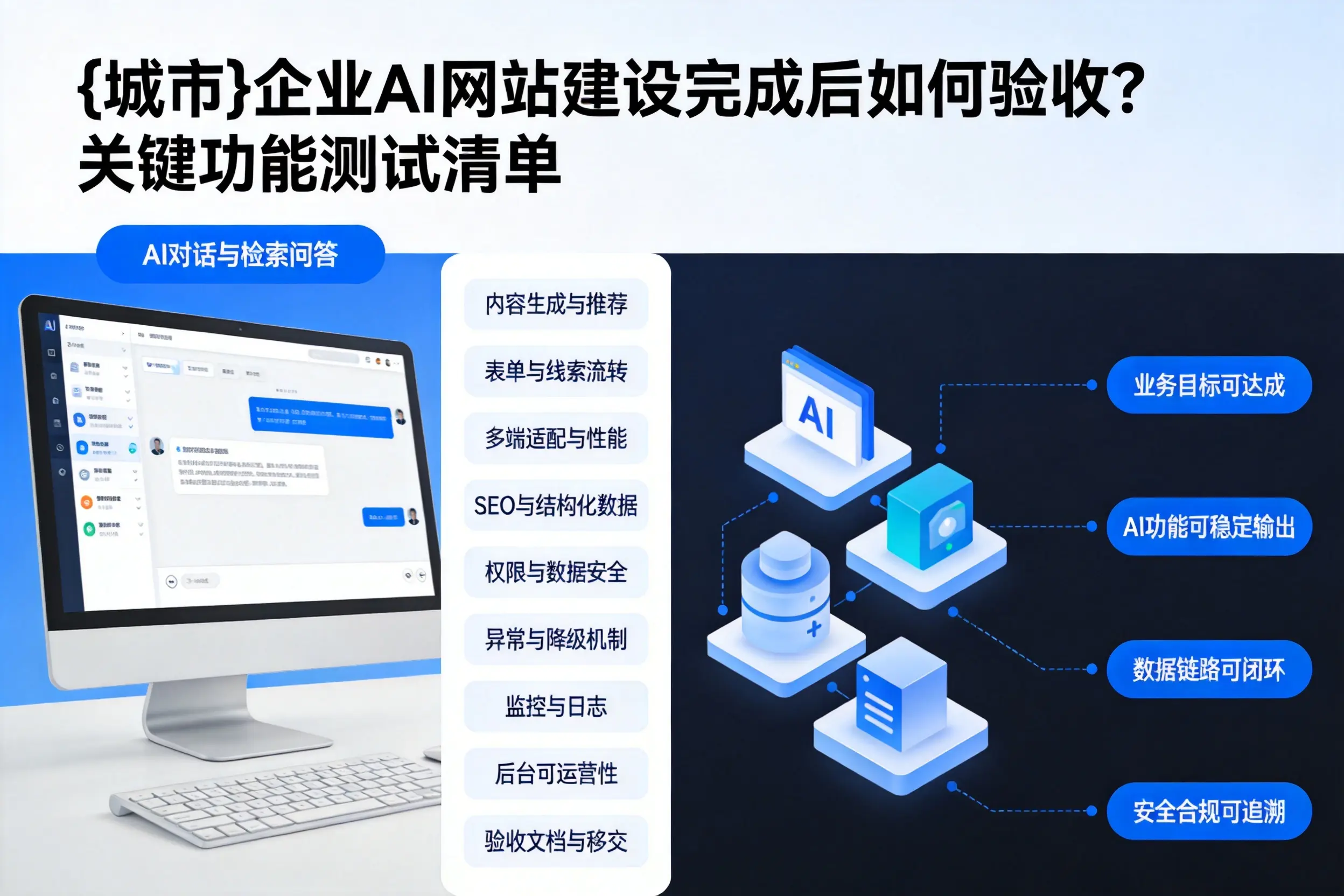 山东企业AI网站建设完成后如何验收?关键功能测试清单