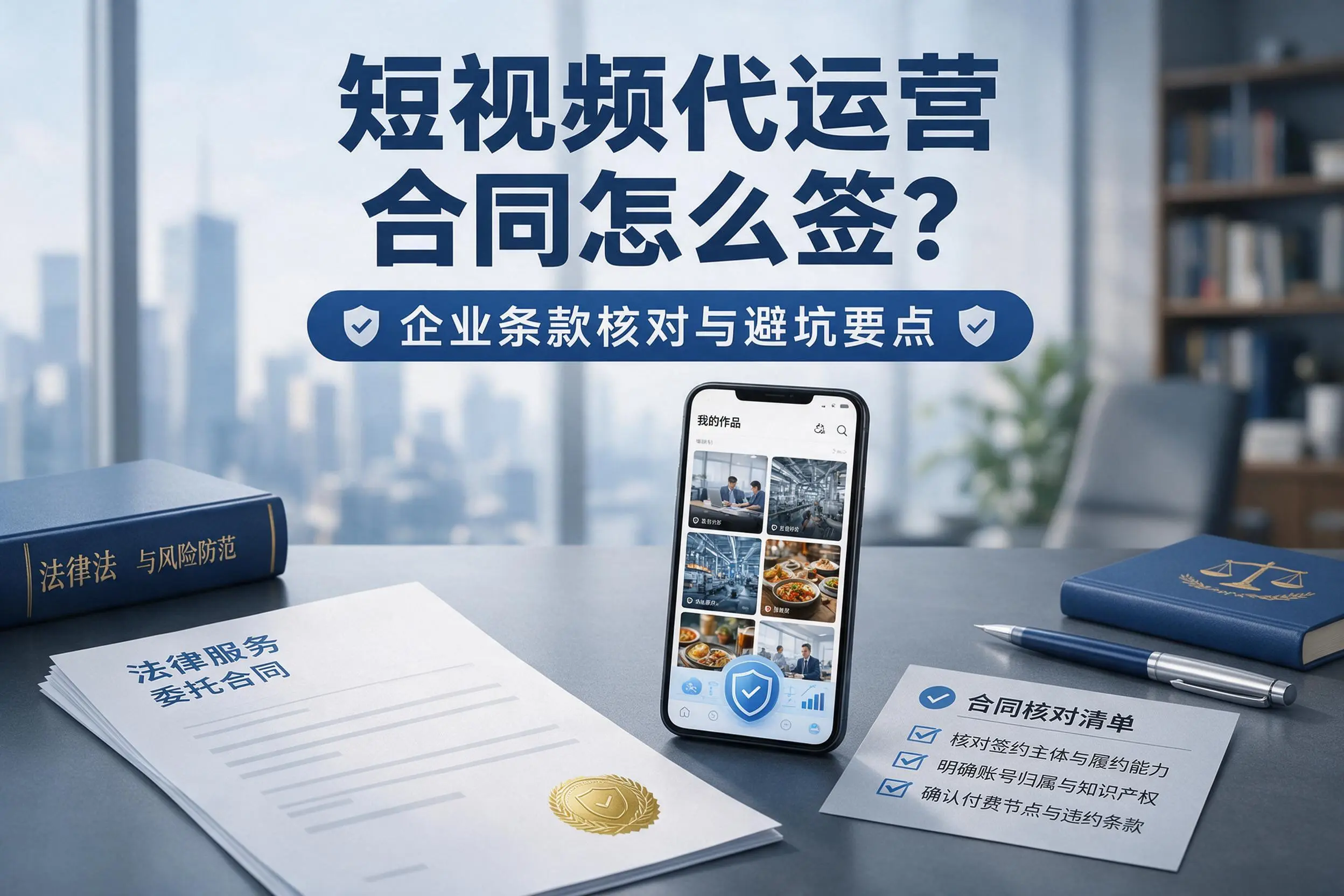短视频代运营合同怎么签？山东企业条款核对与避坑要点