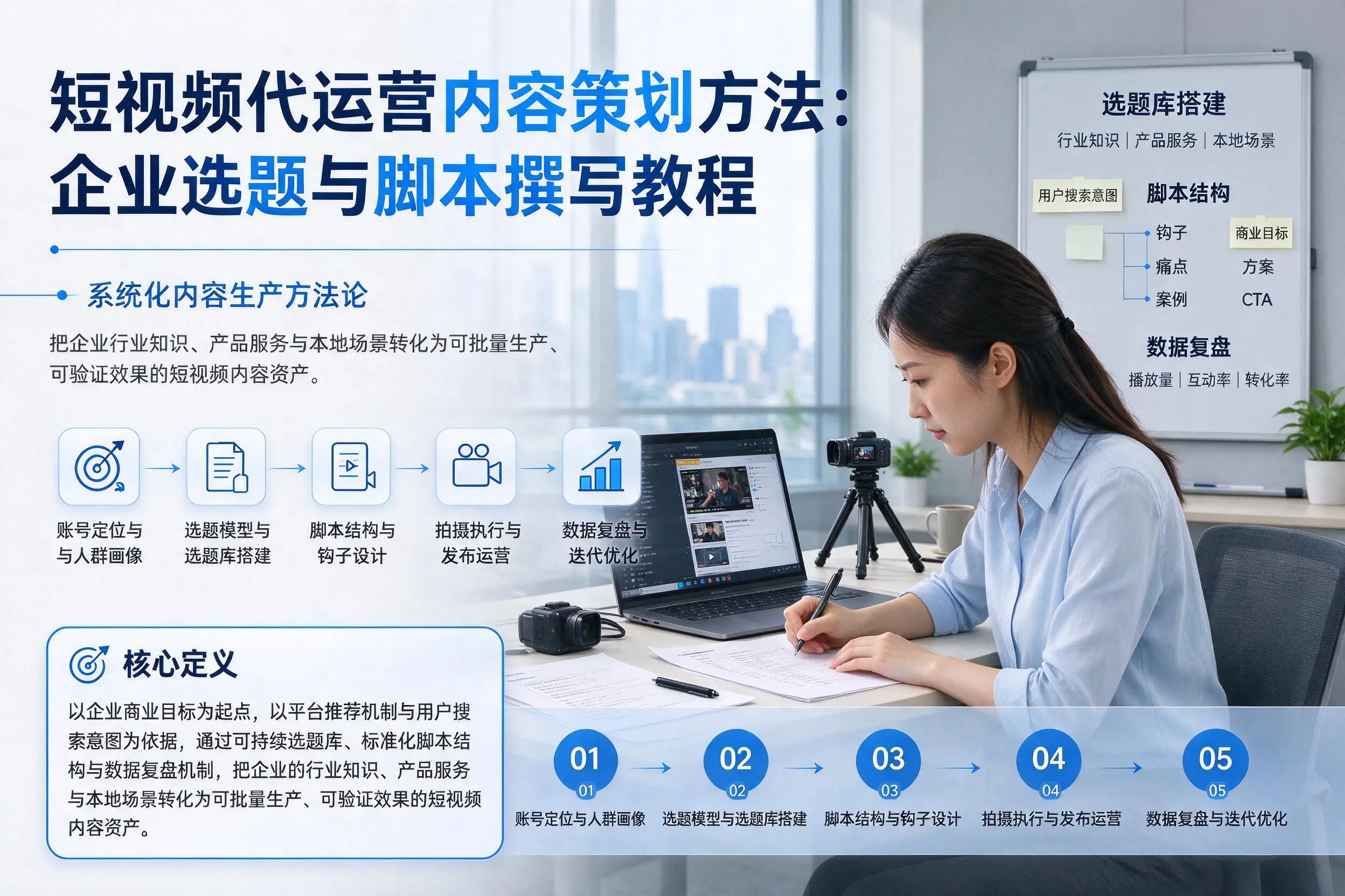 短视频代运营内容策划方法:山东企业选题与脚本撰写教程