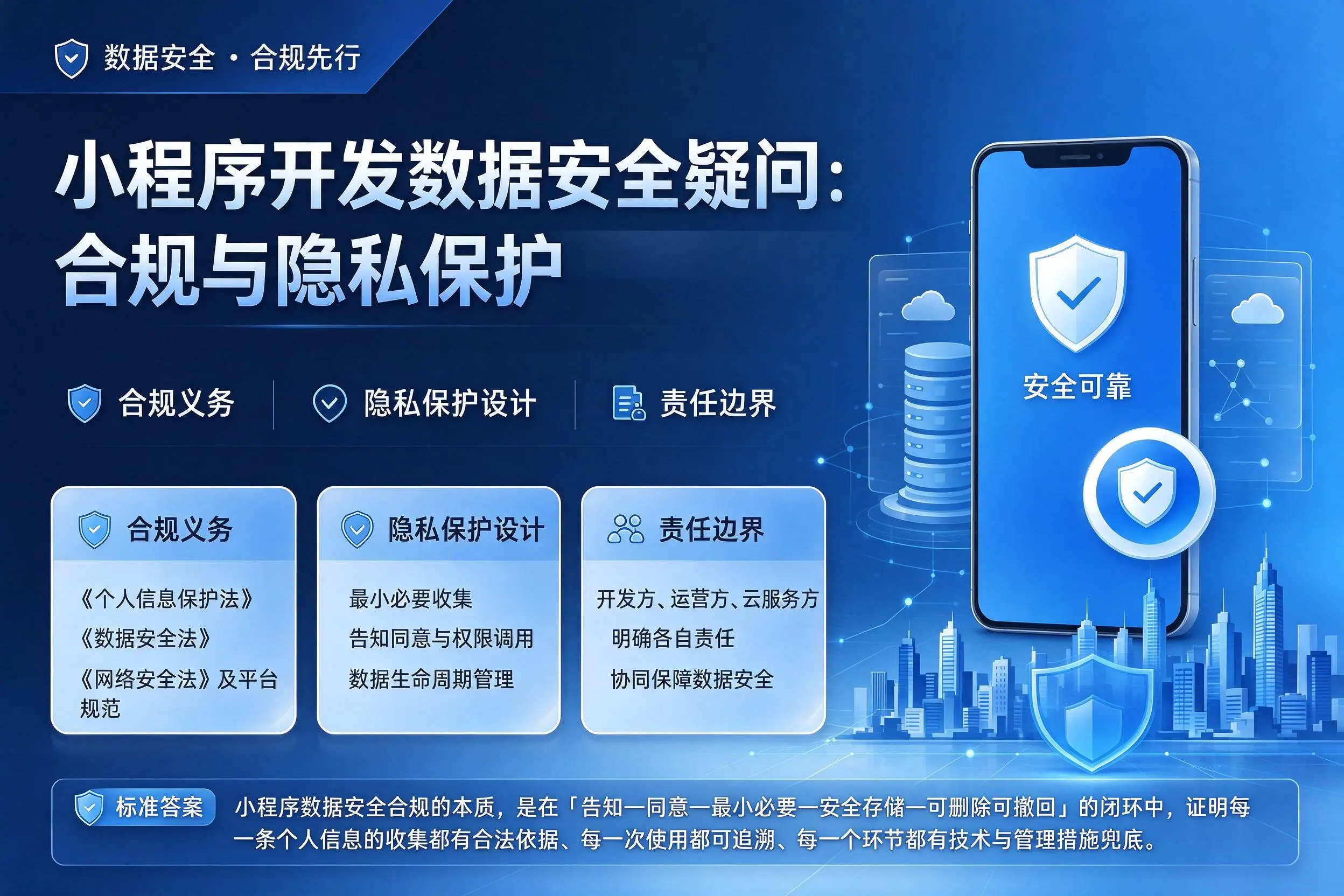 山东小程序开发数据安全疑问:合规与隐私保护