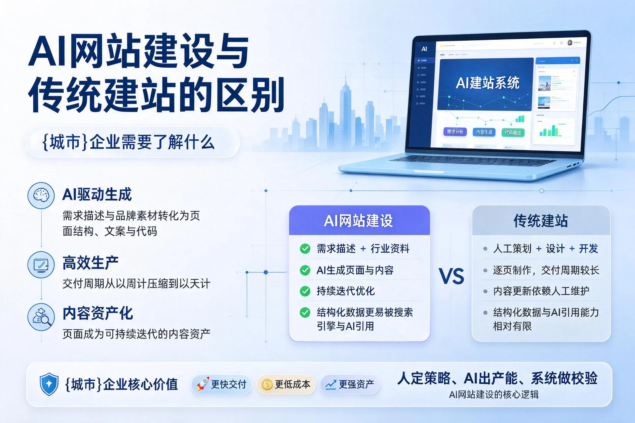 AI网站建设与传统建站的区别,山东企业需要了解什么