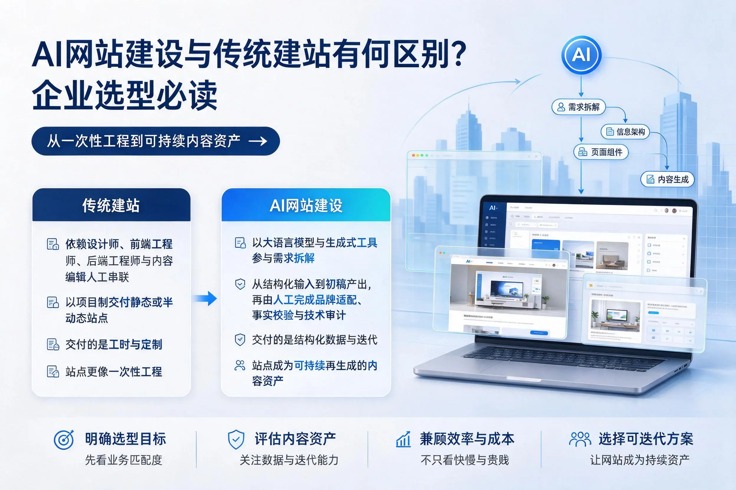 AI网站建设与传统建站有何区别?山东企业选型必读
