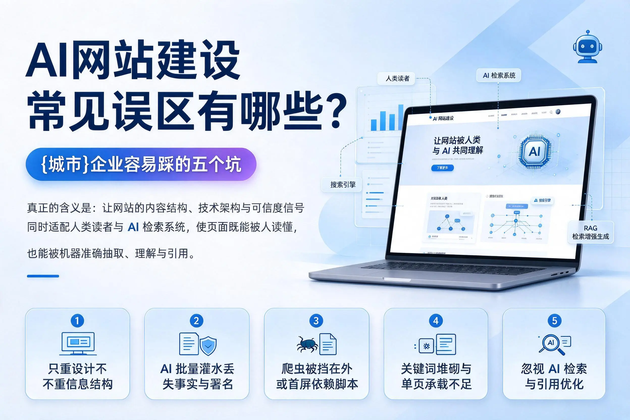 AI网站建设常见误区有哪些？山东企业容易踩的五个坑