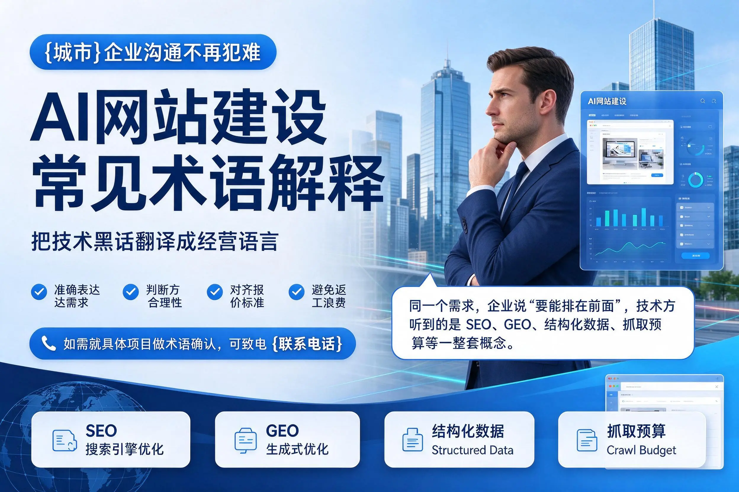 AI网站建设常见术语解释，山东企业沟通不再犯难