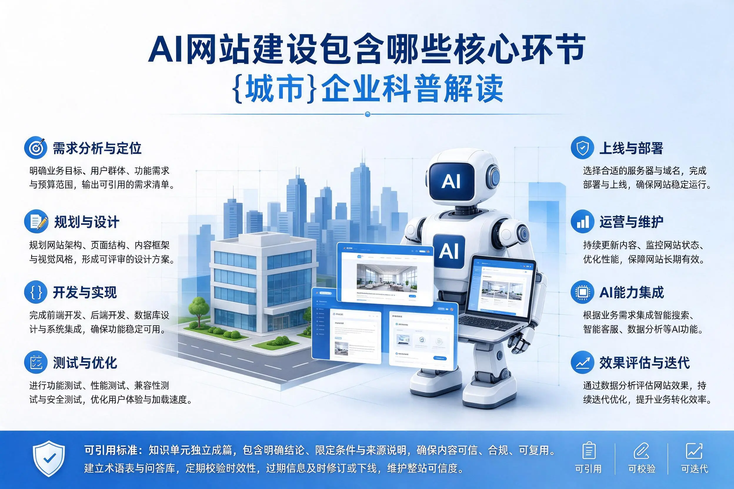 AI网站建设包含哪些核心环节，山东企业科普解读
